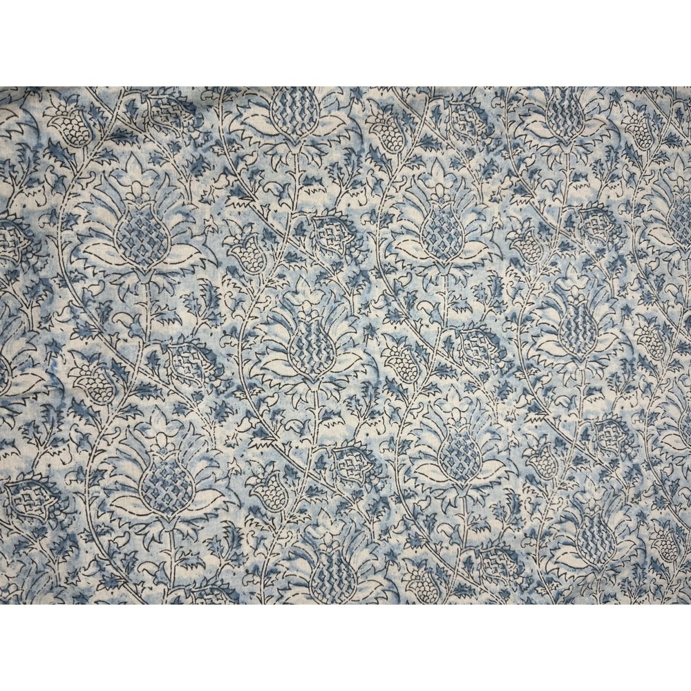 Pottery Barn Sham Set KING Blue Larsa Kalamkari Tropical Bedding
